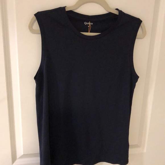 Quince Women's Navy Sleeveless Top M - Picture 7 of 7